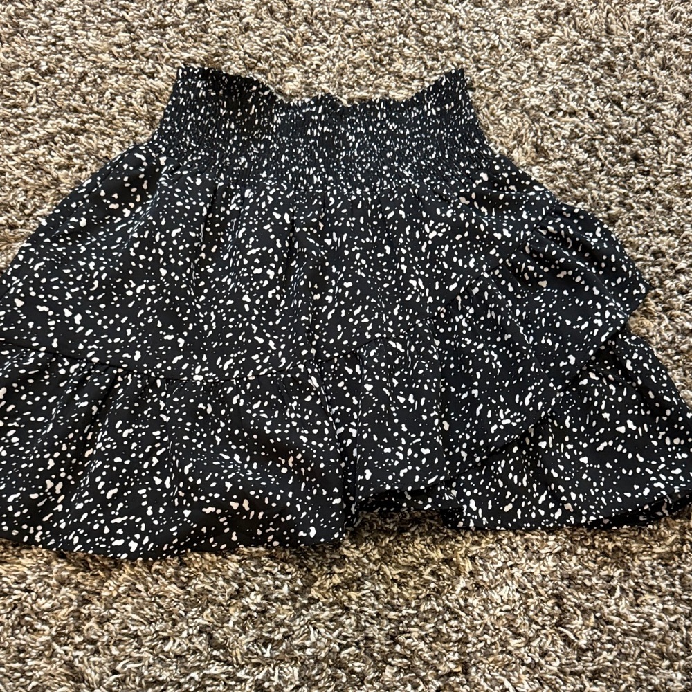 Altar'd State Black and White Speckled Mini Skirt